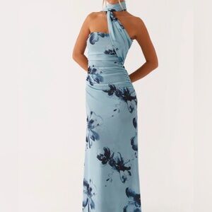 Pepper Mayo Songbird Maxi Dress - Blue Black Floral